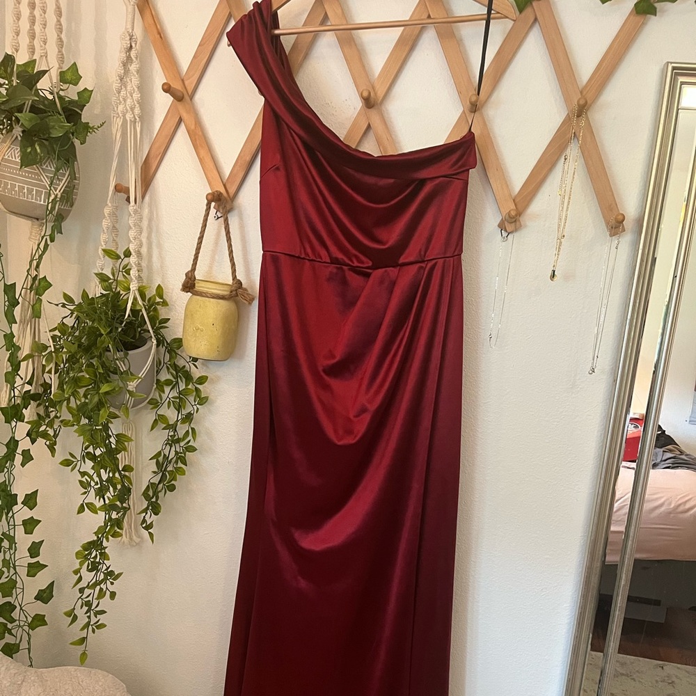 Long satin dress